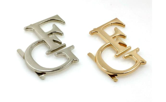 Metal Logo Plate with U Leg Back
