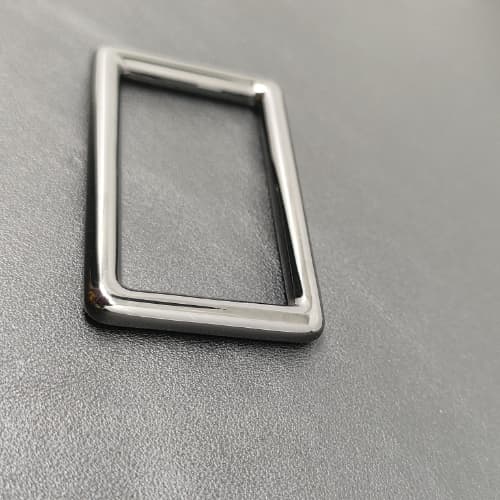 Rectangle Metal Buckle 40mm In Shiny Gunmetal For Bag