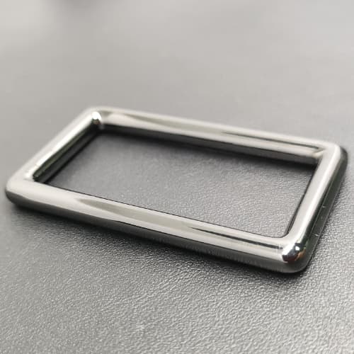 Rectangle Metal Buckle 40mm In Shiny Gunmetal For Bag