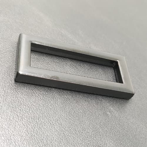 Metal Rectangle Ring 40mm In Matt Black For Bag