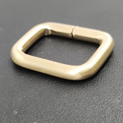 Square Metal Buckle 20mm In Brushed Gold for Bag Hardware