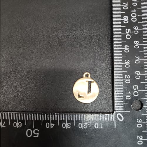 Round Metal Logo Customized In Brushed Gold For Bag