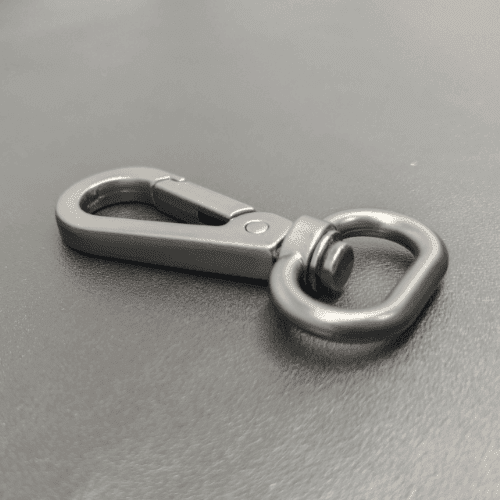 Spring Clip Hook 20mm In Matt Black For Bag Hardware