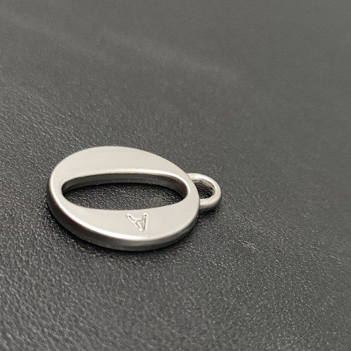 Engraved Logo Plate In Matt Sliver For Bag Hardware