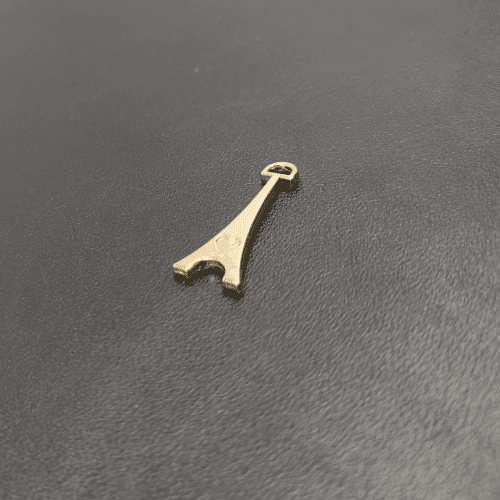Metal Logo Plate Customized Shape In Light Gold For Bag
