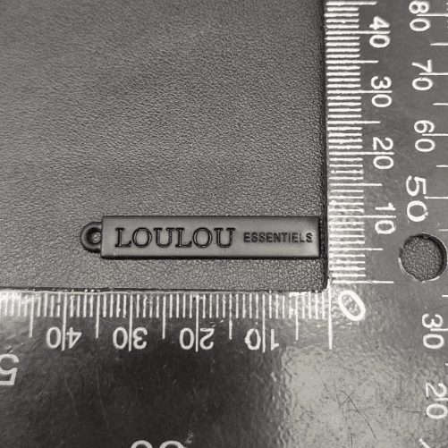 Metal Bag Logo Customized Shape In Matt Black For Bag