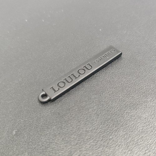Metal Bag Logo Customized Shape In Matt Black For Bag