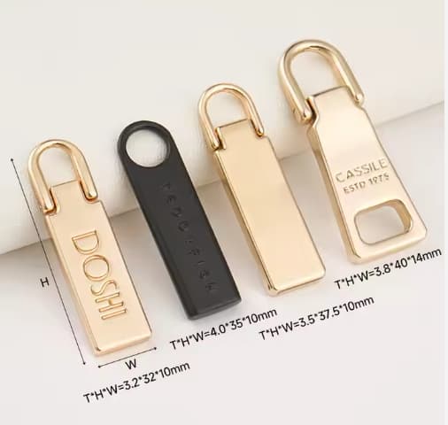 Metal Zipper Puller with Logo