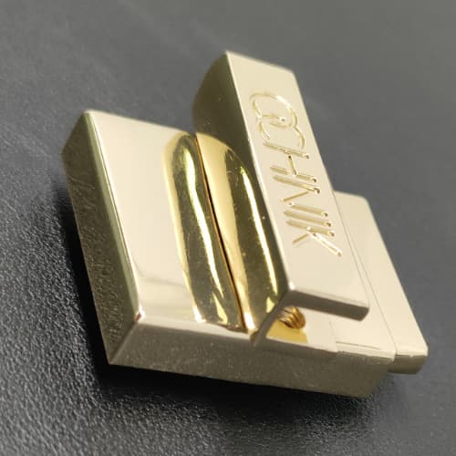 Metal Clasp Lock 25mm In Light Gold For Bag Hardware