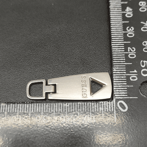 Metal Zipper Slider Puller With Engraved Logo For Bag