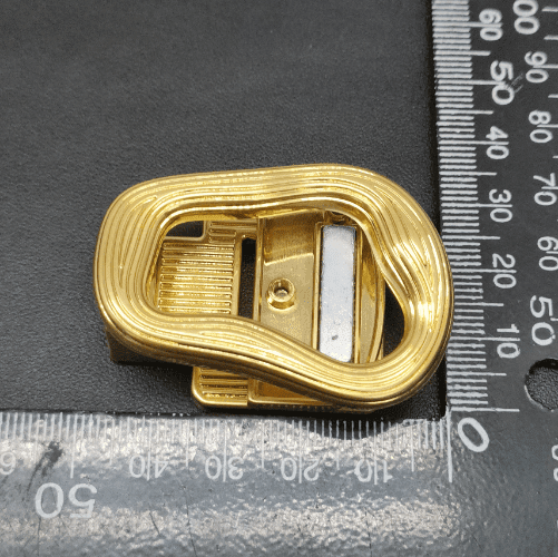 Metal Rectangle Turn Lock In Antique Gold For Bag