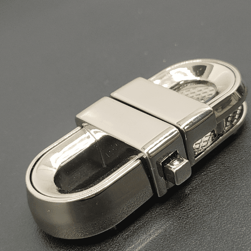 Customized Bag Lock In Shiny Nickel For Bag Harware