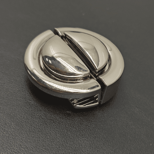 Handbag Lock In Shiny Nickel For Bag Hardware