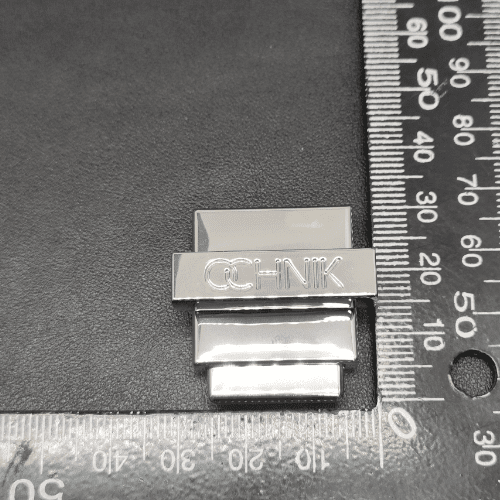 Twist Turn Buck Lock In Shiny Nickel For Bag