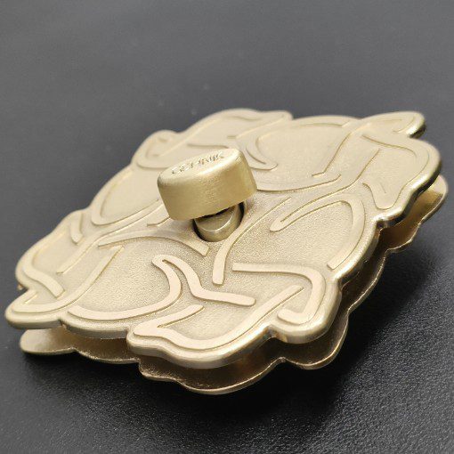 Bag Lock Customized Shape In Brushed Gold For Bag
