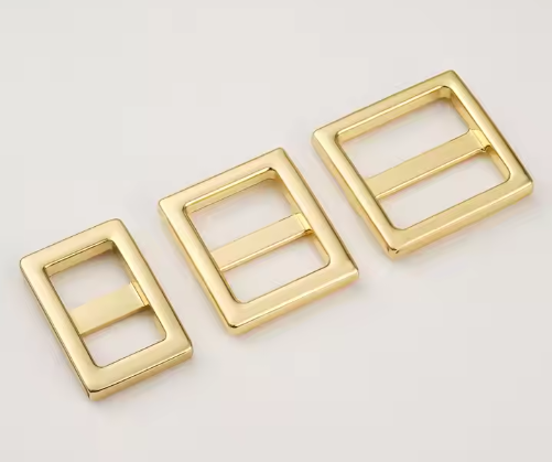 Gold Metal Adjuster Buckle Zinc Alloy Strap Adjuster Custom Metal Buckle Design Enhancing Handbags for Fashion Bags
