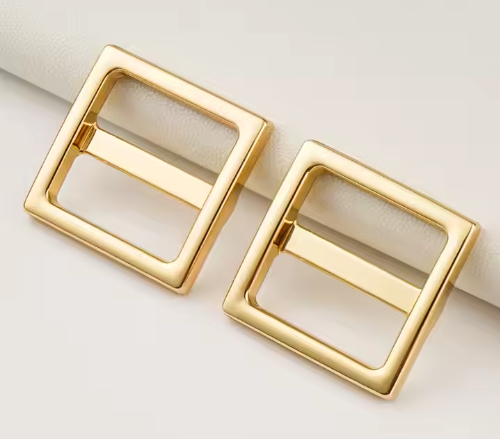 Bag Hardware 3/5 Inch Zinc Alloy Gold Metal Buckle 15mm Metal Bag Strap Adjuster Buckle Enhancing Crossbody Straps for Handbags