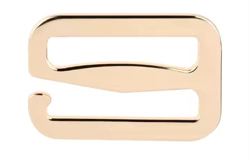 WJ3141 Light Gold Zinc Alloy Metal Custom Adjustment Strap Slide Hook G-Hook Buckle Adjuster