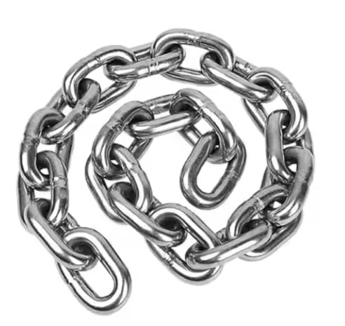 304 316 Stainless Steel Link Heavy Duty Metal Chain Utility Chains for Hanging Camping Guardrail Swing Towing Silver
