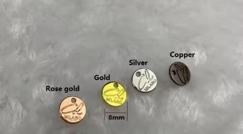 The abrasion resistance of engraved round metal logo-B