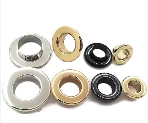 High Quality Brass Metal Grommets Eyelets Garment Factory Price Custom Size 6mm Thickness Various Styles Plated Surface DIN125
