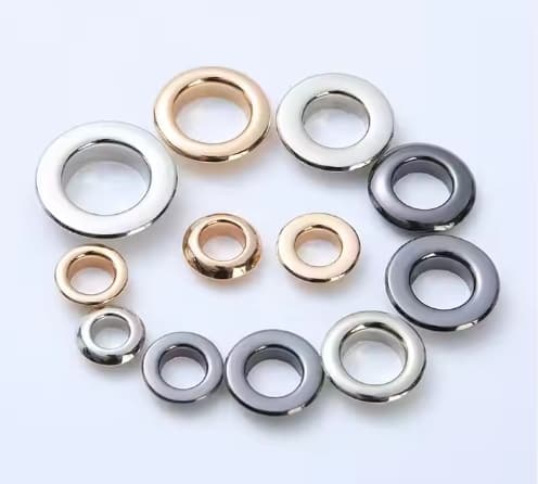 High Quality Brass Metal Grommets Eyelets Garment Factory Price Custom Size 6mm Thickness Various Styles Plated Surface DIN125