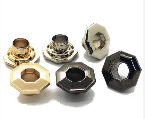 Shiny Gold Metal Stainless Steel Flat Eyelets and Washers Custom Grommet Sizes Small Copper Customized Eyelet