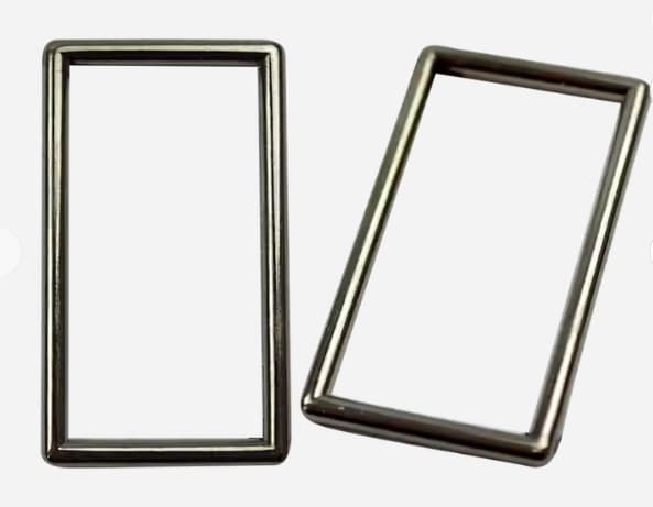 2023 Hot Sale Metal Factory High Quality Customized Metal Stamping Bending Zinc Alloy Buckle Rectangle square Rings Bag Buckles