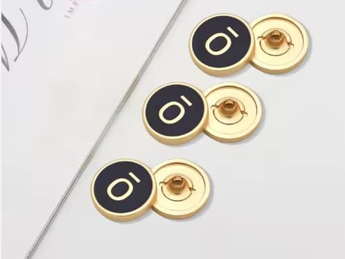 Bag Clothing Custom Logo Gold Black Enamel Round Metal Rivet for Leather Bag Strap