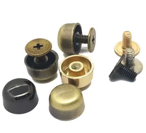 Classic 10mm Solid Brass Screw Metal Rivet round Bag Feet Leather Craft Purse Ball Stud for Handbags Accessories