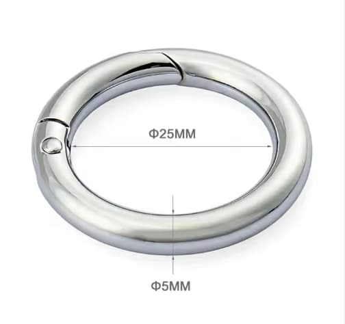 Nickel Plated Metal Snap Clip Hook, Custom Round Metal Spring O Ring for Bag