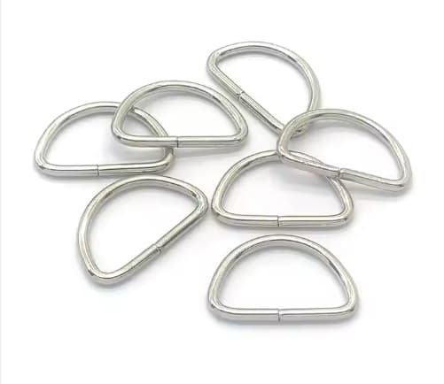 Cheap Wholesale High Quality Flat Silver Alloy Metal Ring Accessories D Ring for Garment / Handbags