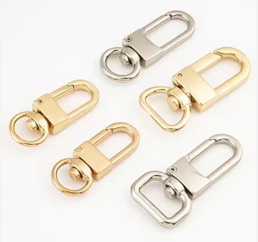 Bag Hardware Custom Snap Hook Diy Accessories 13mm Strap Purse Clasp Gold Silver 10mm Keychain Swivel Snap Hook for Bag Making