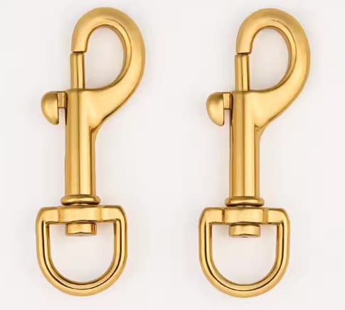 Handbag Hardware Swivel Snap Clasp 3/5 Inch Metal Bag Hook 15mm Tea Gold Swivel Snap Hook for Bags