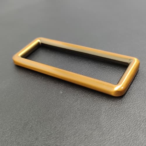 Square Ring Buckle 50mm In Brushed Antique Gold for Bag