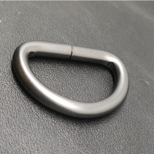 Metal D Ring 25mm In Matt Gunmetal For Handbag