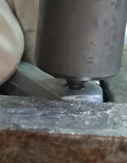 Dog hook pin press fitting