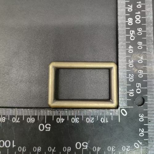 Metal Square Ring 38mm In OXY BRASS For Bag