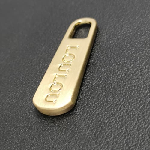 Metal Zipper Puller with Brand Logo