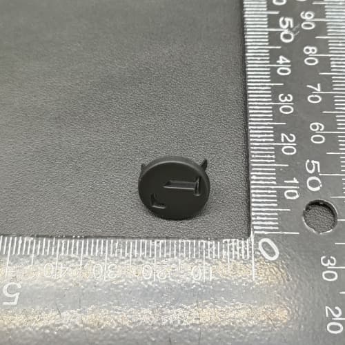 Round Metal Logo 15mm In Matt Black For Bag Hardware