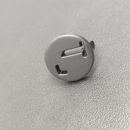 Round Metal Logo 15mm In Matt Black For Bag Hardware