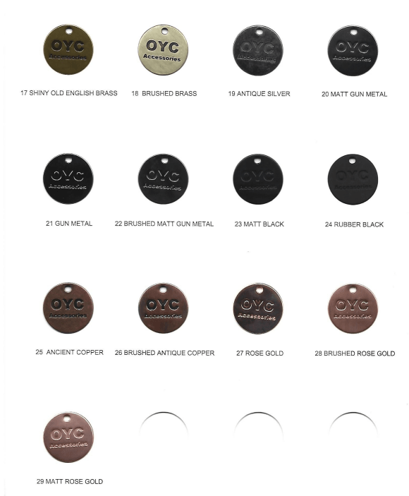 Bag Hardware Color card