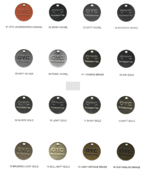 Bag Hardware Color card